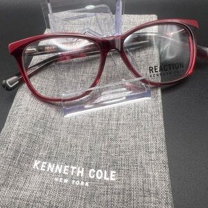 Kenneth Cole Reaction Bordeaux colored RX cat eye Glasses